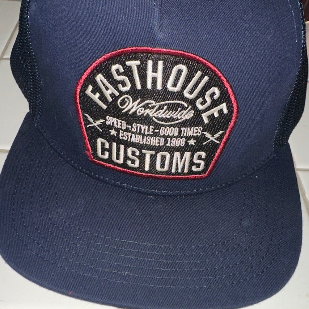 Fasthouse Customs Navy Trucker Hat